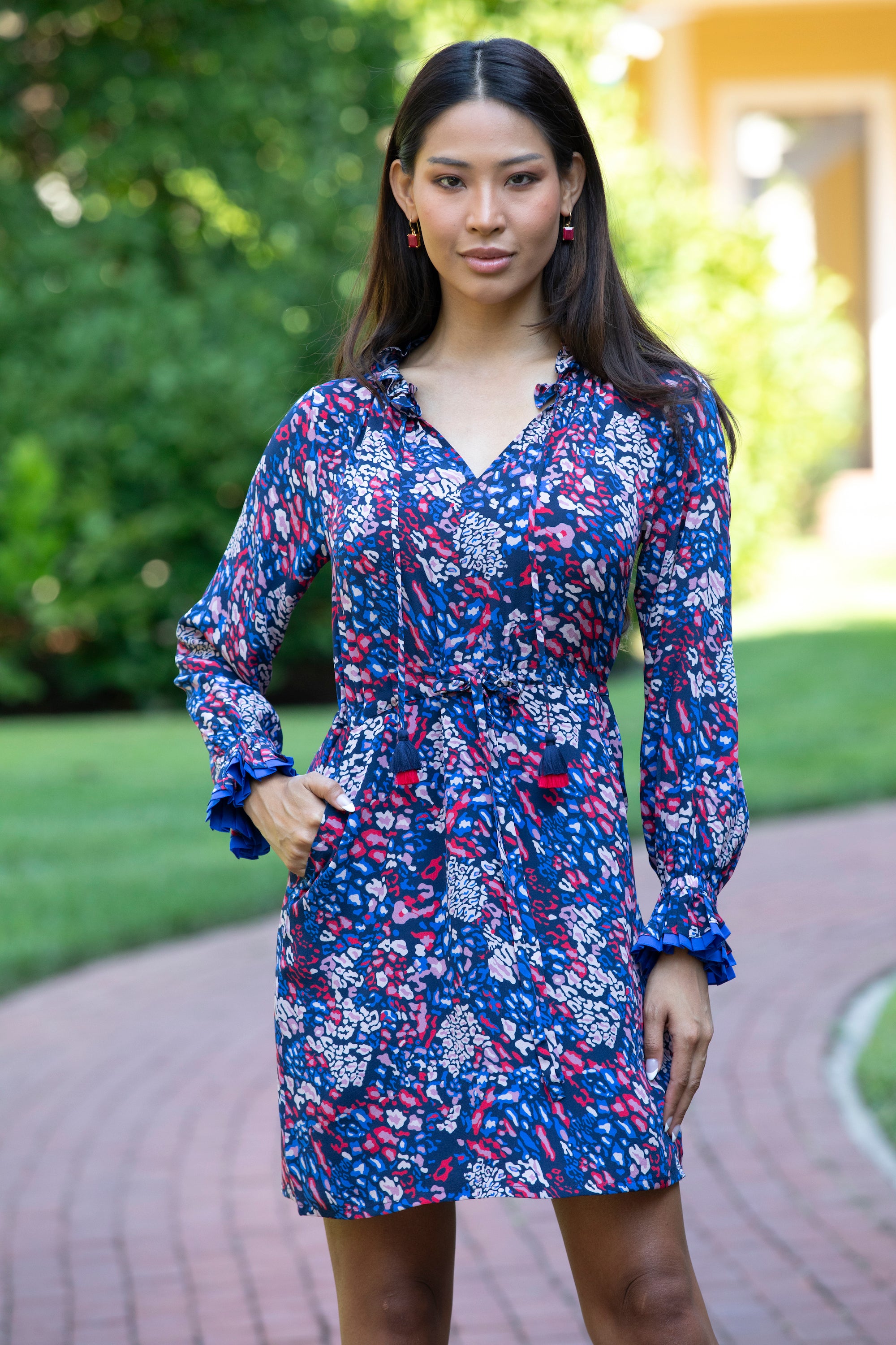 Francesca Full Sleeve Dress- Sale Noir Nottinghill Floral / L Francesca Full Sleeve Dress- Sale Noir Nottinghill Floral / L