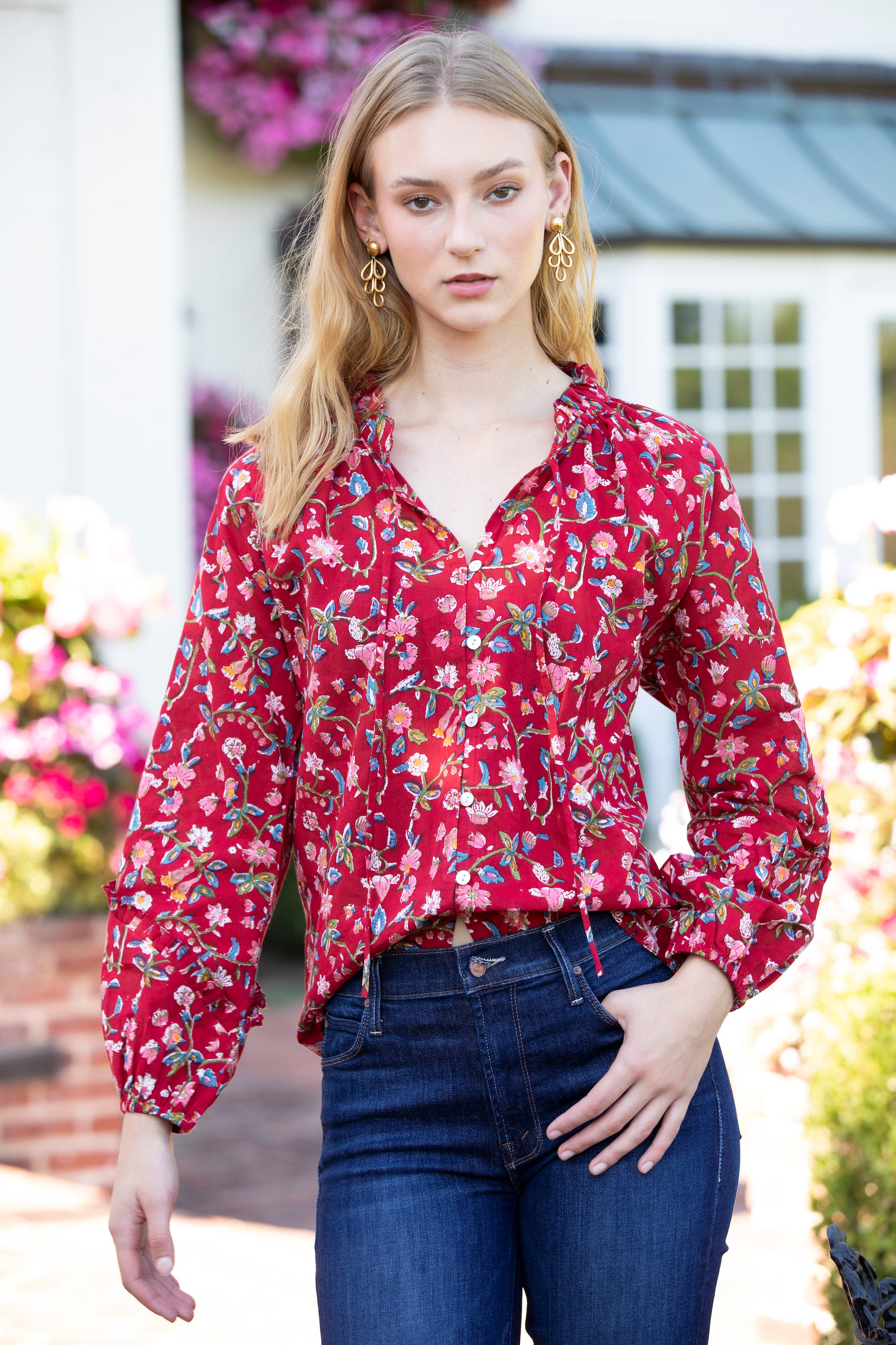 Layla Cotton Blouse – Rungolee Store