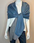 Double-sided Slate Cashmere Wrap