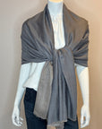 Double-sided Slate Cashmere Wrap