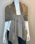Embroidered Cashmere Wrap