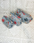 Block Print Makeup Bag Trio