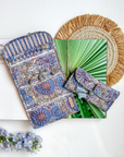 Block Print Folding Jewelry Bag