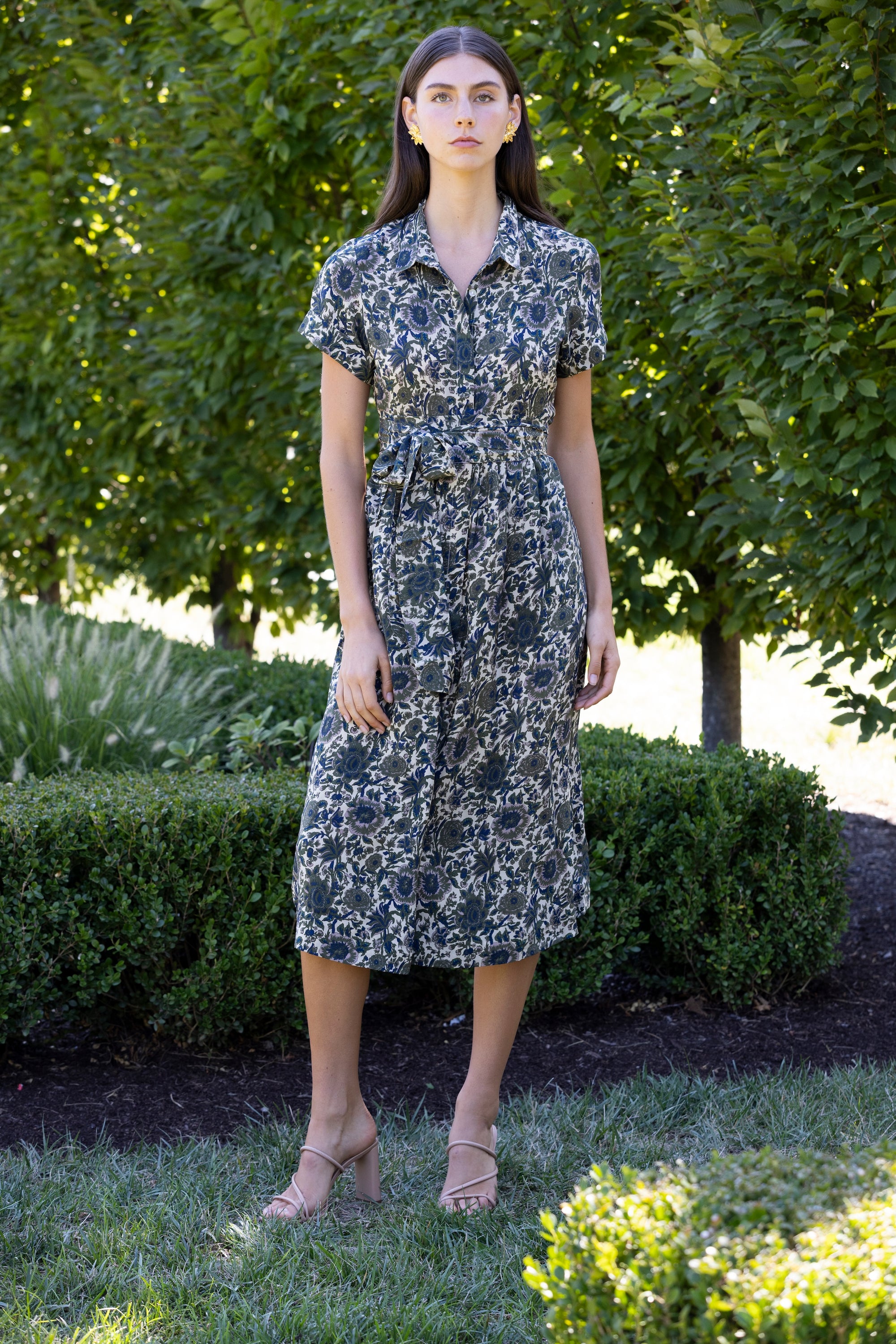 St. Germain Silk Midi Dress