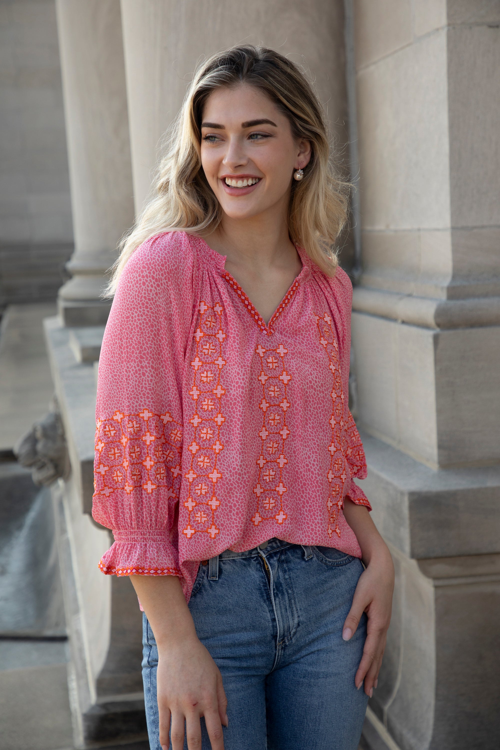 Barcelona Embroidered Blouse – Rungolee Store - Main Image