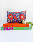 Block Print Large Makeup Bag