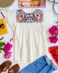 Talia Embroidered Cotton Blouse