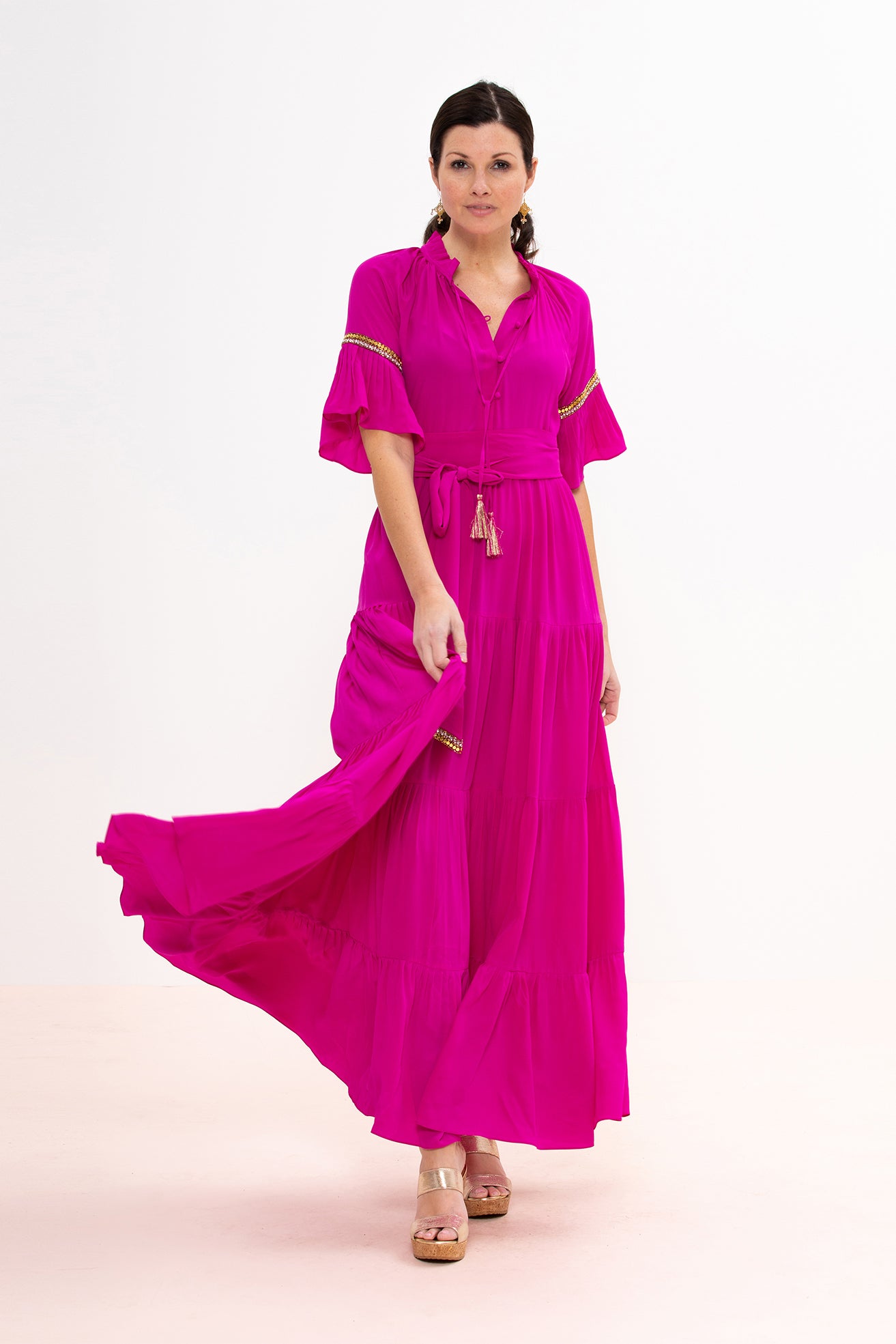 knee length dresses for ladies Melodie Beaded Dress, Berry / XXS