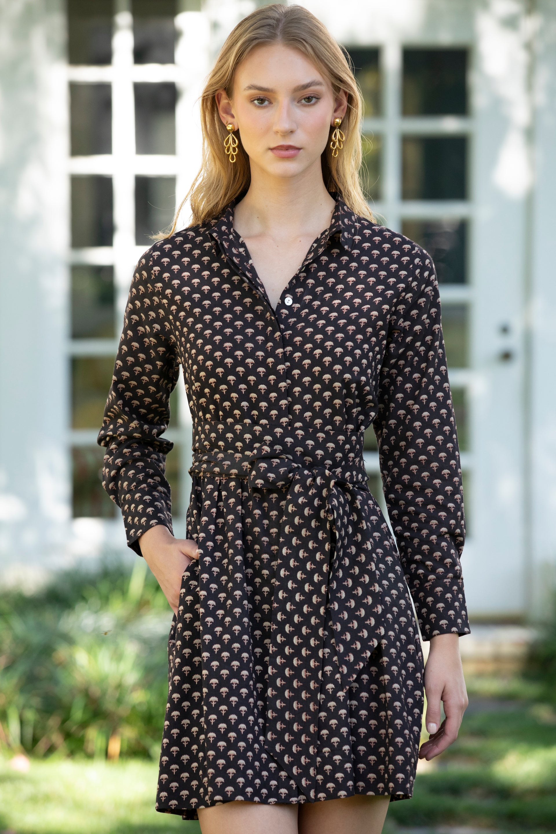 Rungolee St. Germain Full Sleeve Cotton Dress | Female | Size M