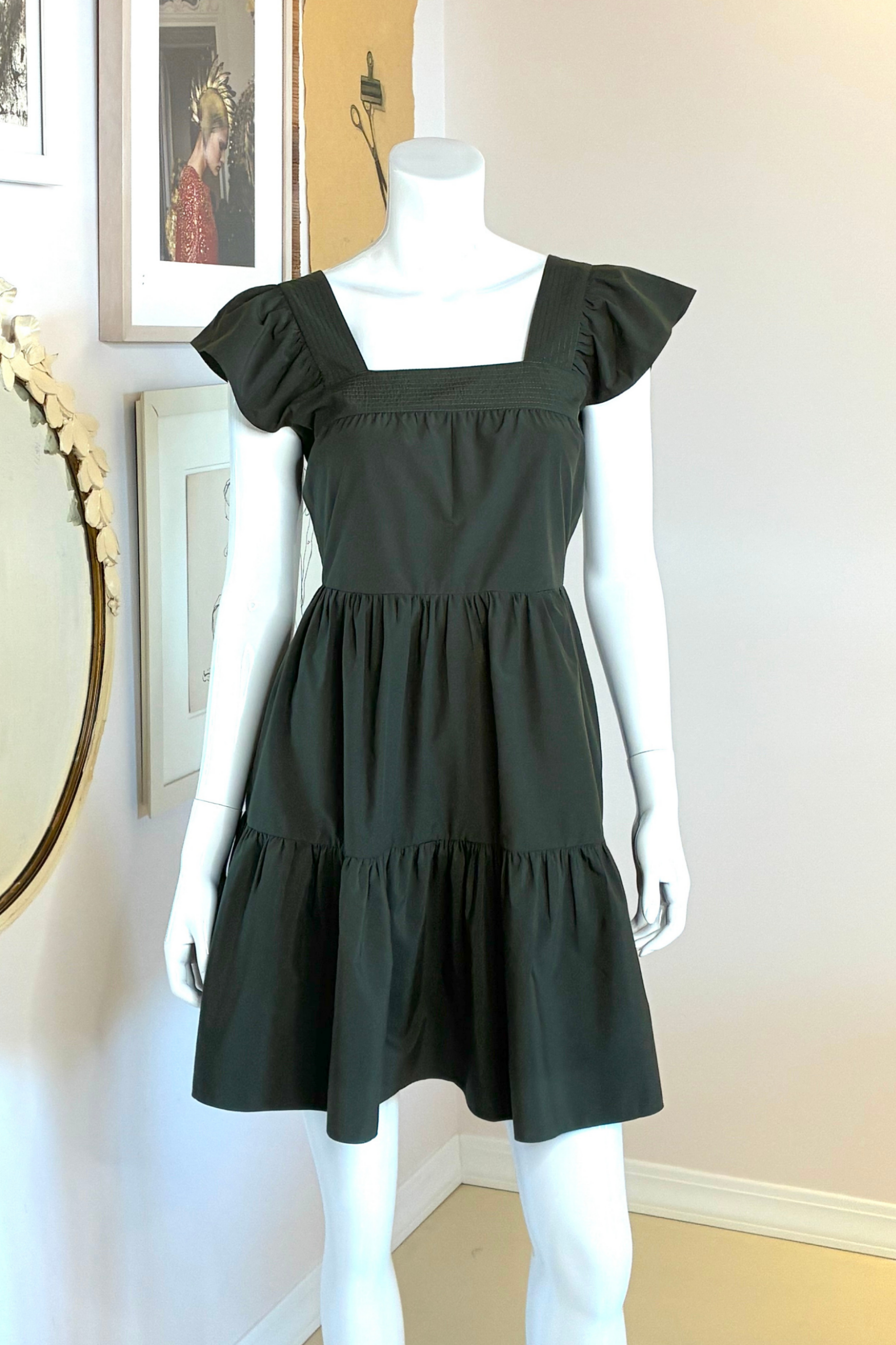 Rungolee Montauk Dress | Female | Size XS | Olive Poplin Rungolee Montauk Dress | Female | Size XS | Olive Poplin