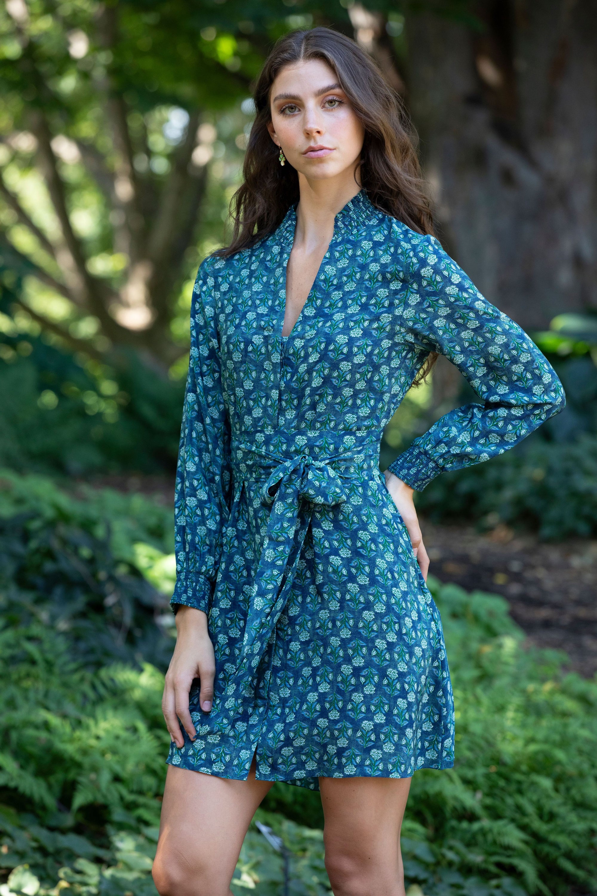 Cecilia Full Sleeve Dress Jade Jaipur Floral / SM Cecilia Full Sleeve Dress Jade Jaipur Floral / SM