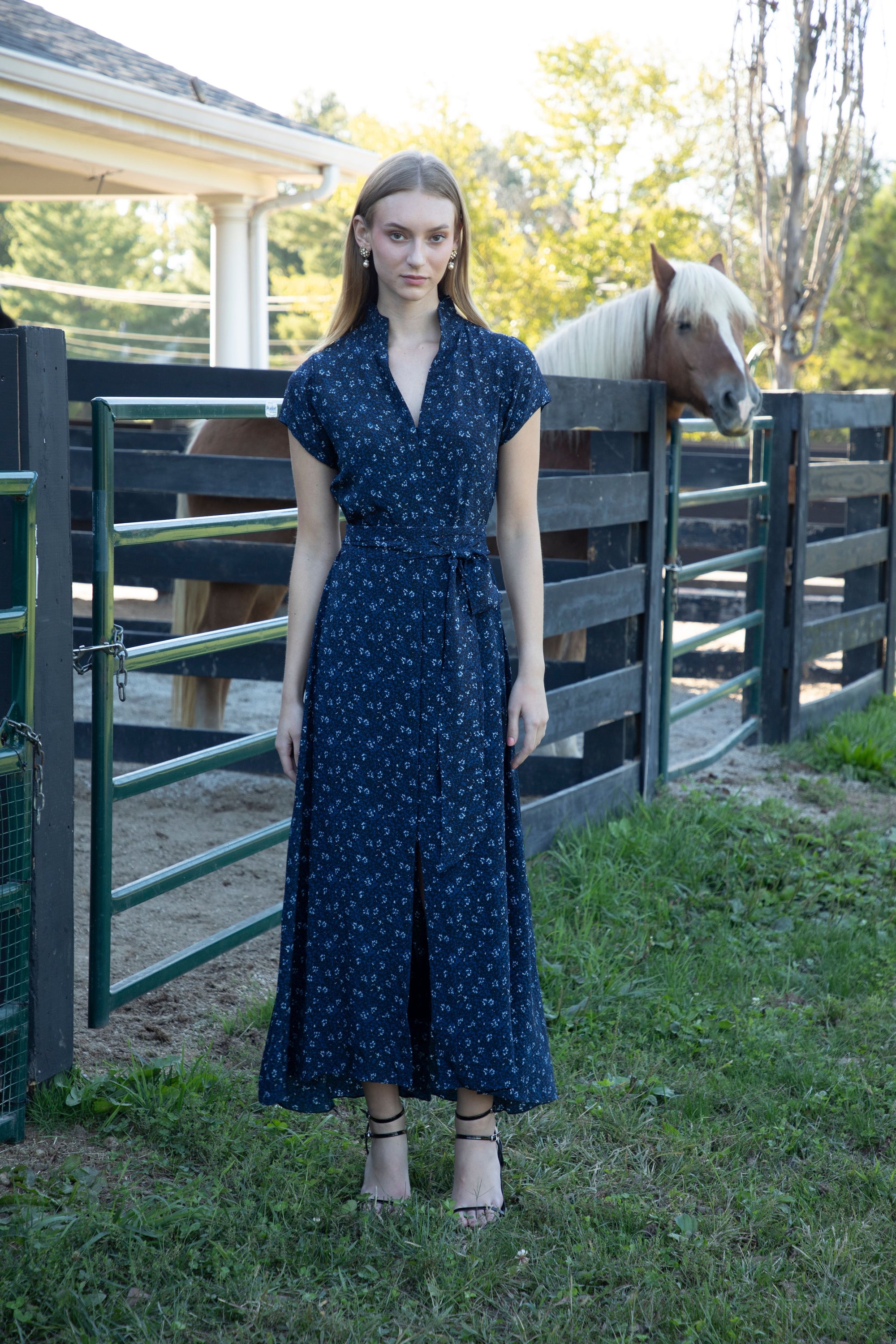 Cecilia Maxi Dress, Flamingo Gardenia Floral / L Cecilia Maxi Dress, Flamingo Gardenia Floral / L