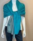 Double-sided Slate Cashmere Wrap