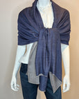 Double-sided Slate Cashmere Wrap