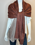 Double-sided Slate Cashmere Wrap
