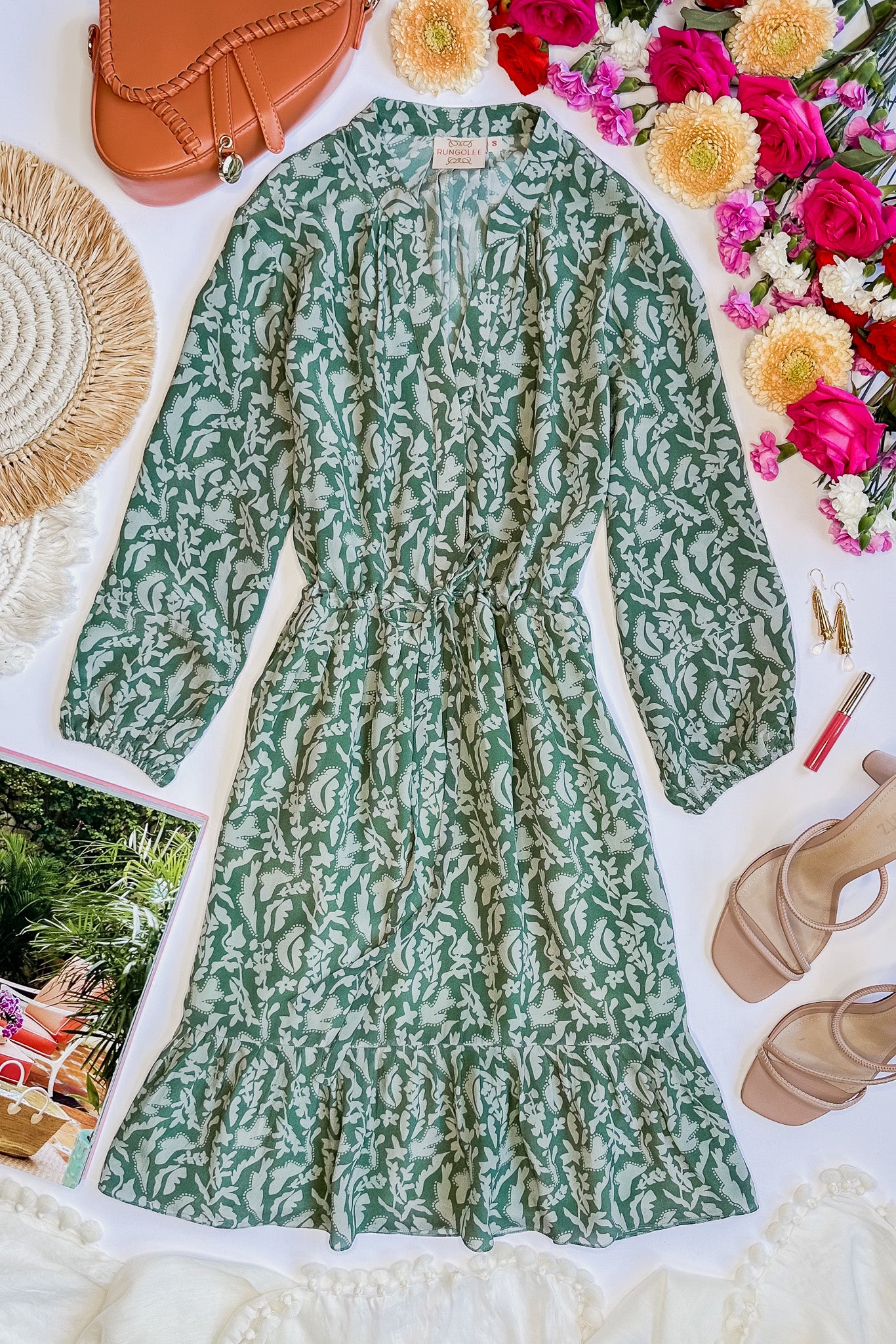 Reese 3/4 Sleeve Dress Cabana Ibiza Floral / M Reese 3/4 Sleeve Dress Cabana Ibiza Floral / M