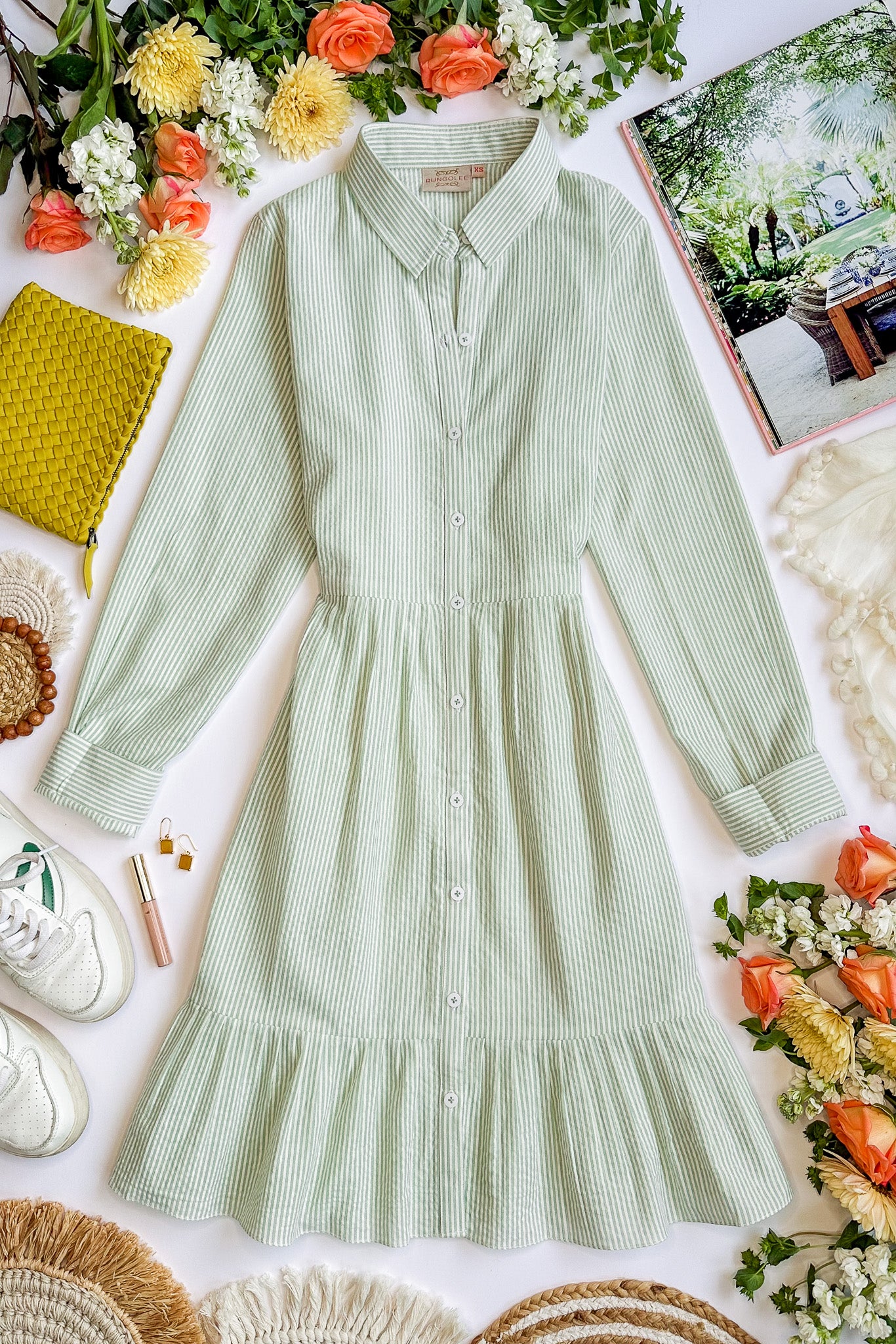 Oxford Shirt Dress Sea Salt Stripe / L Oxford Shirt Dress Sea Salt Stripe / L