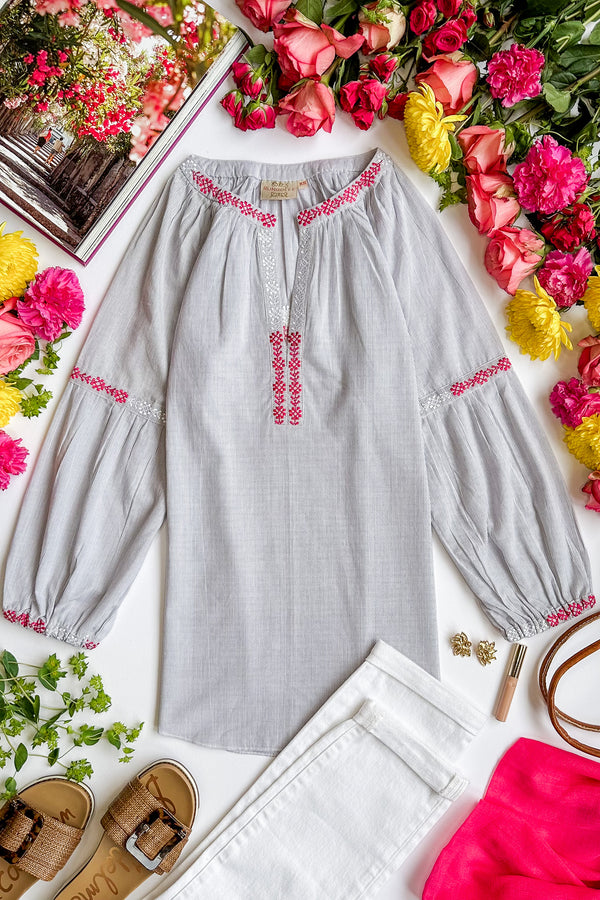 Maldives Embroidered Blouse