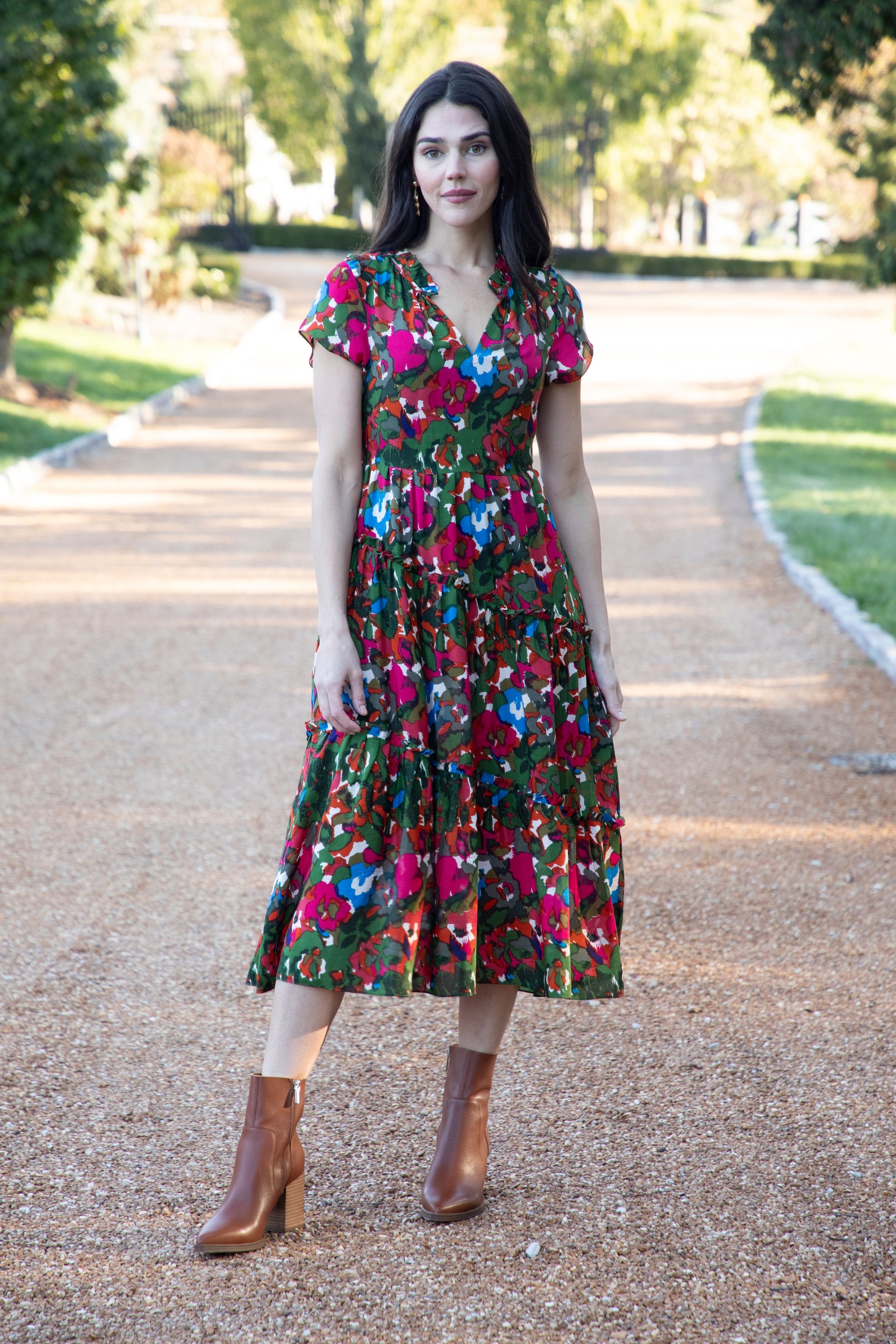 Scarlette Midi Dress, Amalfi French Floral / XXS Scarlette Midi Dress, Amalfi French Floral / XXS