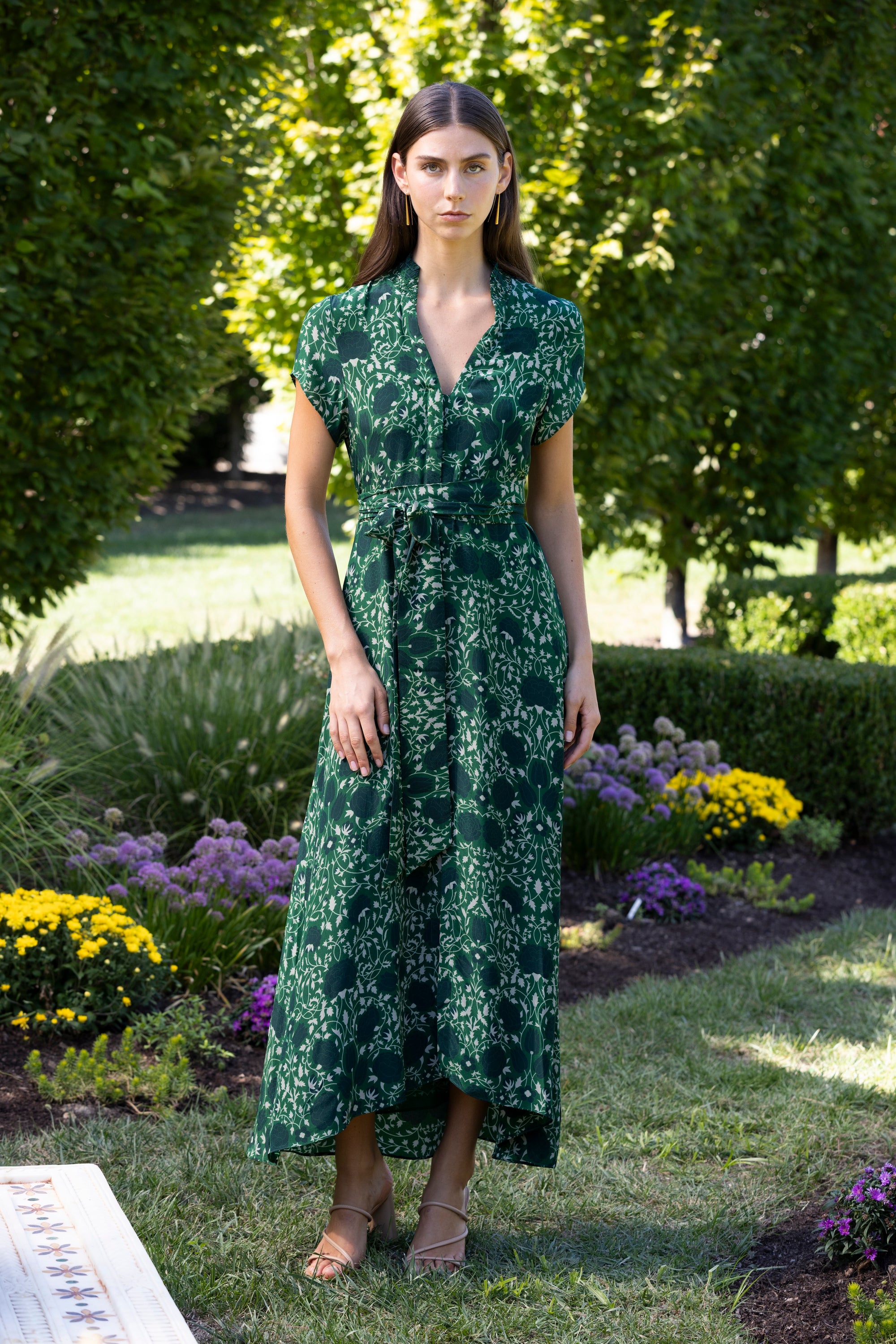 Cecilia Maxi Dress, Flamingo Gardenia Floral / L Cecilia Maxi Dress, Flamingo Gardenia Floral / L