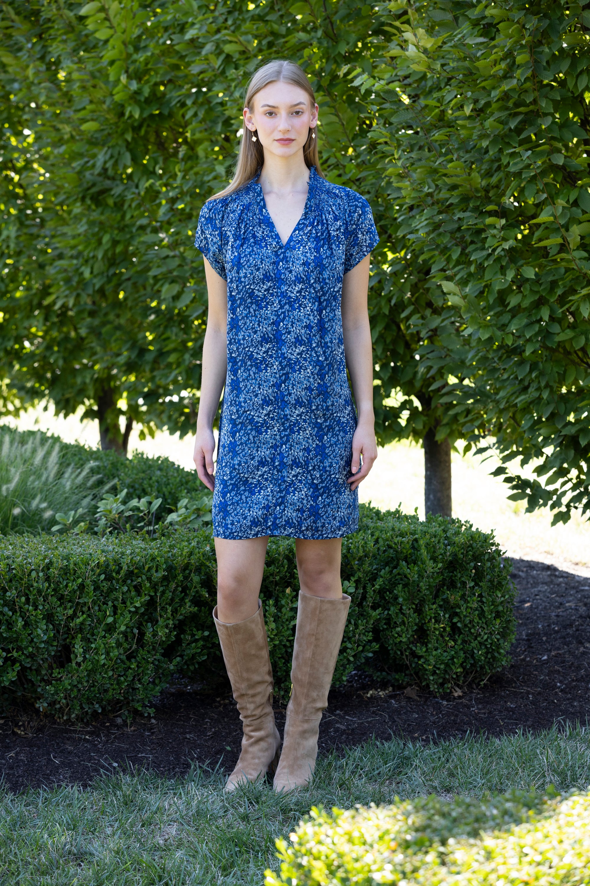 Kiki Dress Indigo Poppy Fields / L Kiki Dress Indigo Poppy Fields / L