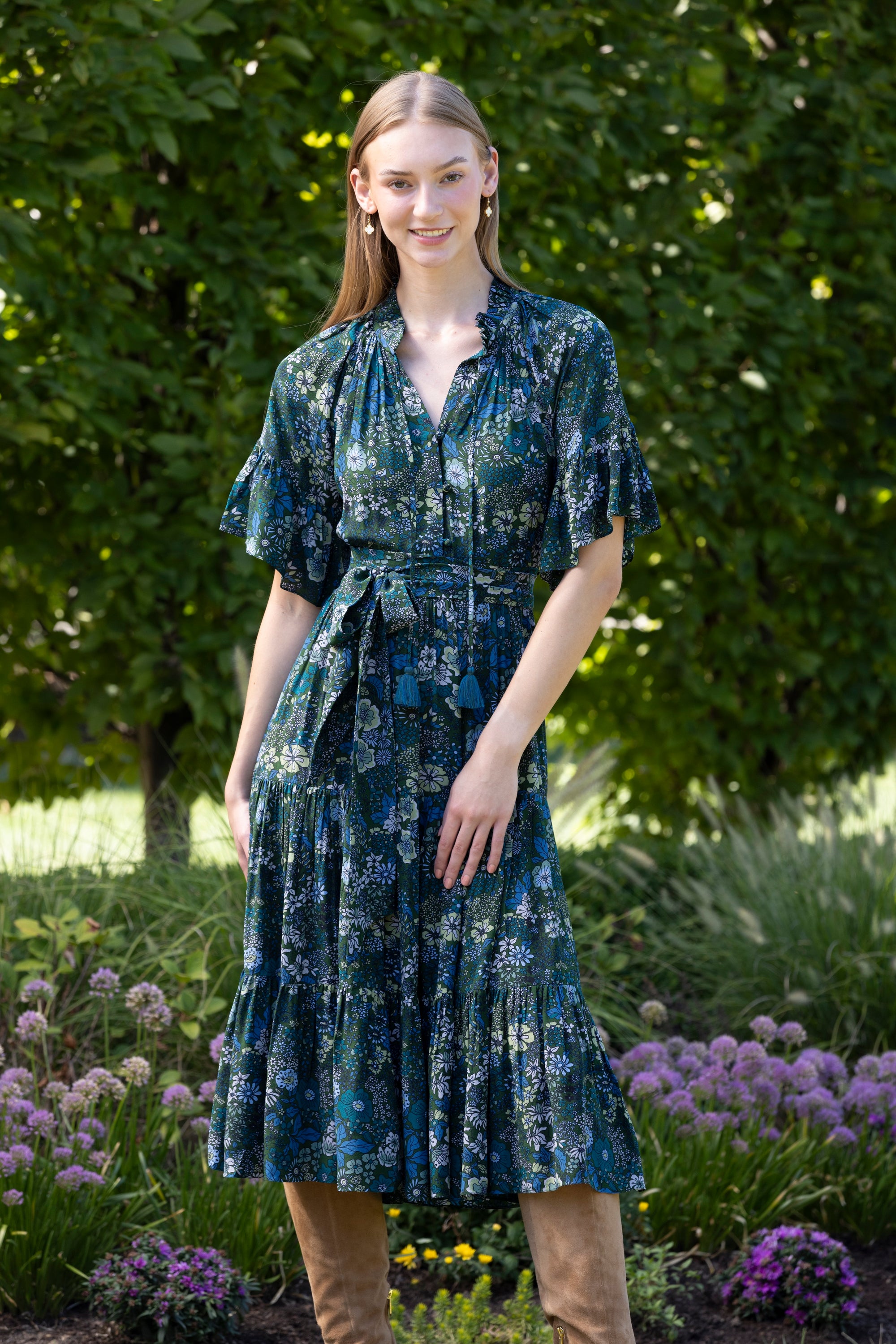 Melodie Midi Dress Woodland Midsummer Floral / XL Melodie Midi Dress Woodland Midsummer Floral / XL