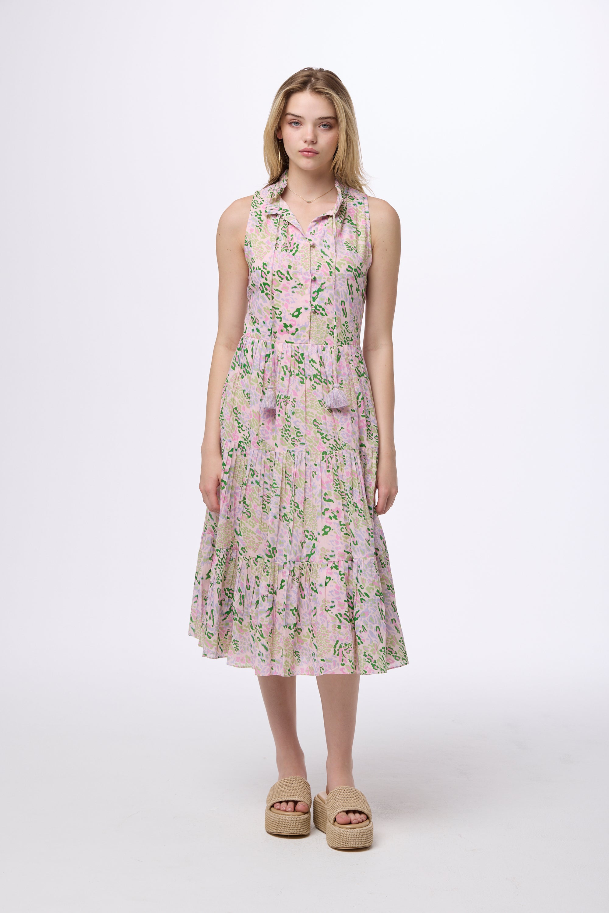 Melodie Sleeveless Cotton Midi Dress