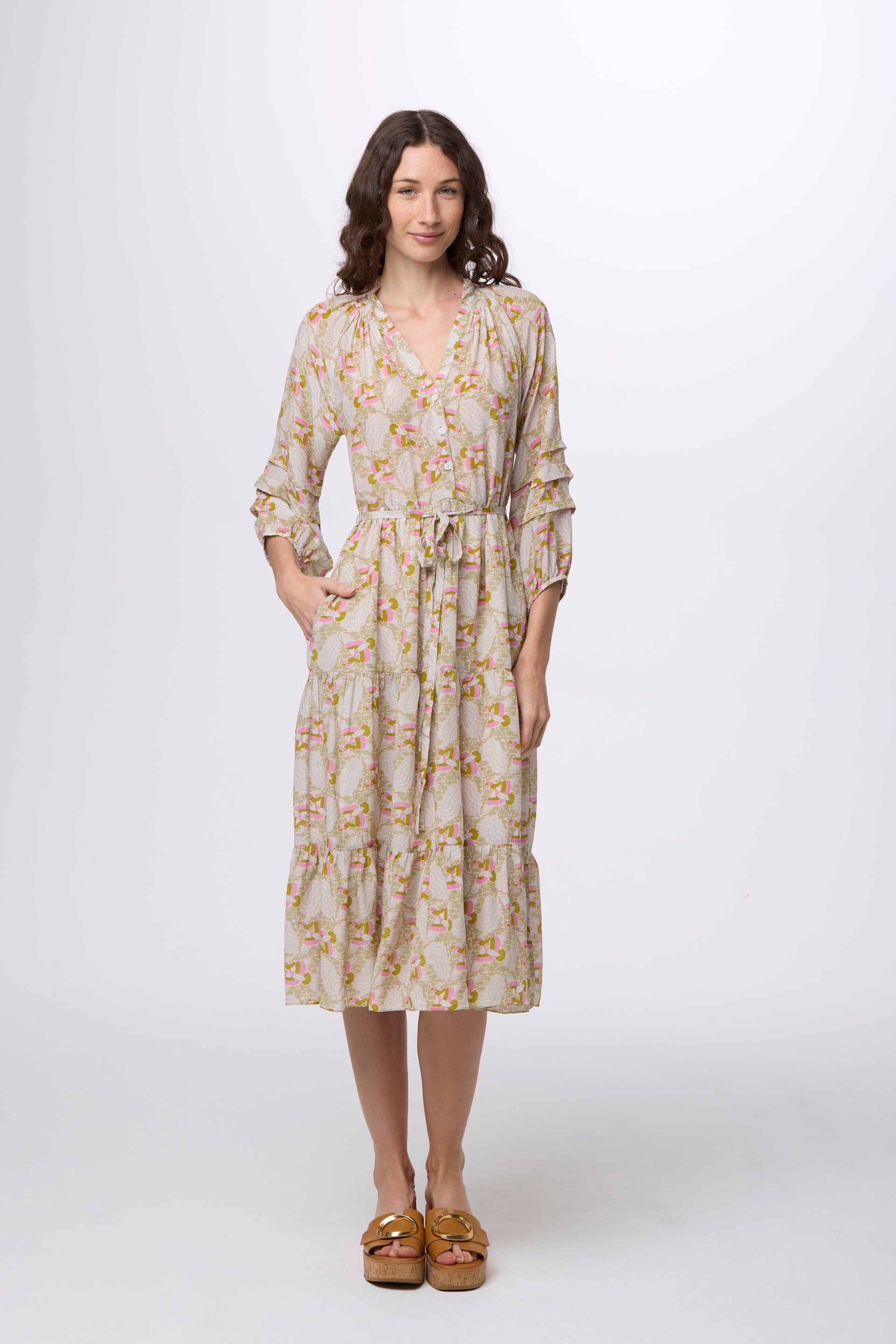 Alex Midi Dress Frenchie Phoenix Floral / SM