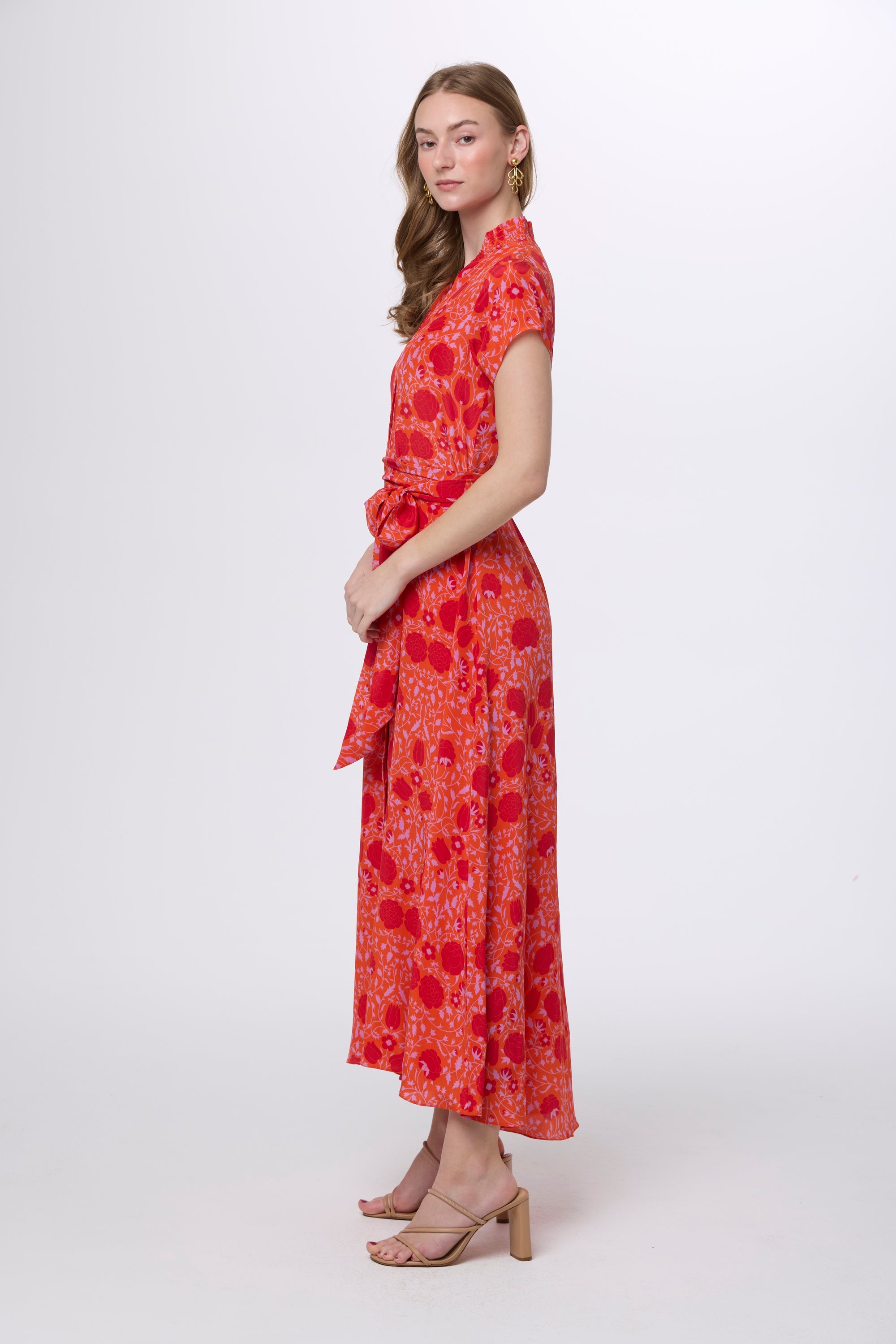 saige apricot floral long sleeve maxi dress Off-Shoulder Apricot Plus Size maxi dresses with Sleeves for Plus Size Women