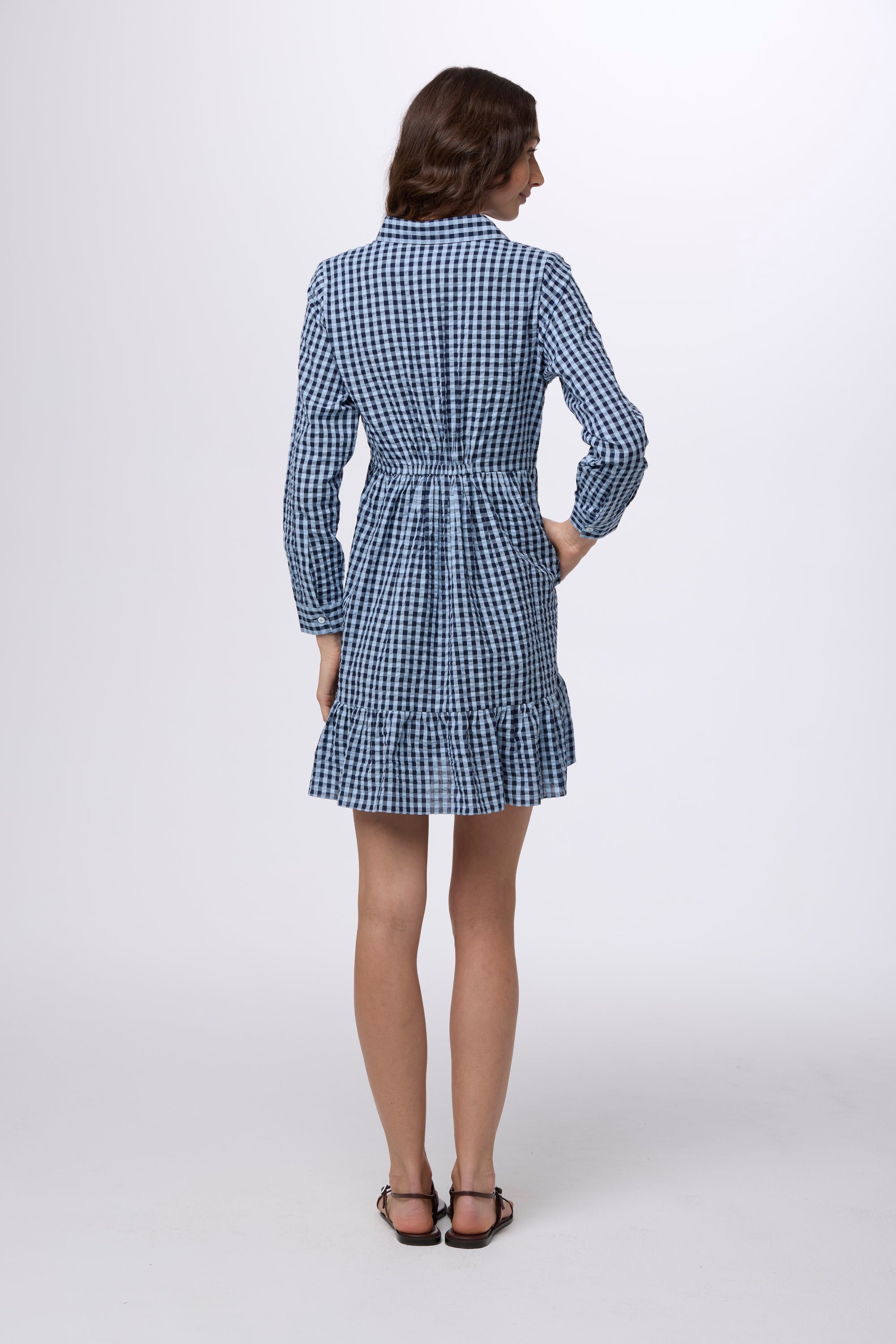 Rungolee Oxford Shirt Dress | Female | Size XXS | Navy Seersucker Stripe Rungolee Oxford Shirt Dress | Female | Size XXS | Navy Seersucker Stripe