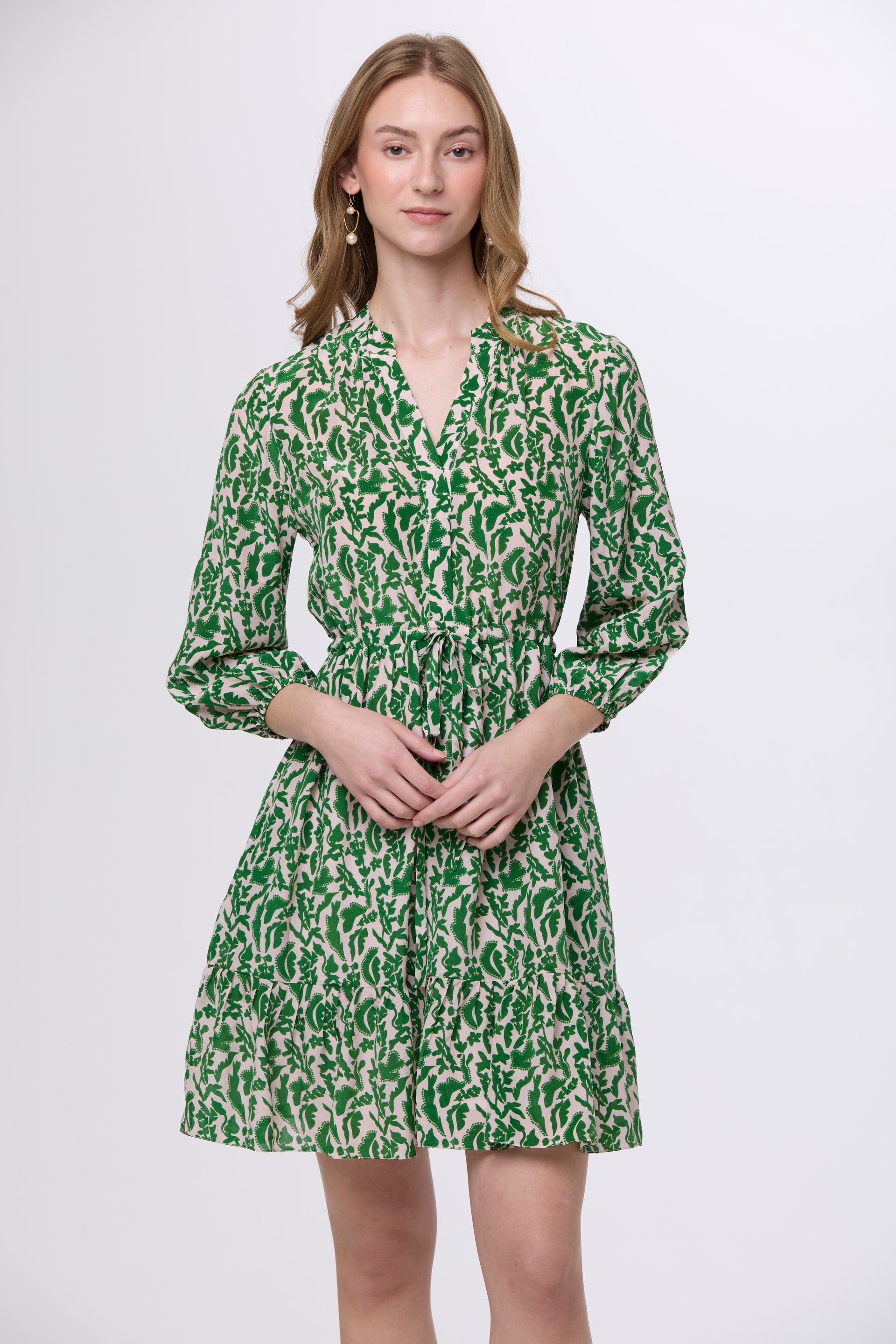 slim fit dress slacks White and Green Satin Long Prom Dress, A-Line Short Sleeve Evening Party Dress US 4 / White and Green main image 1