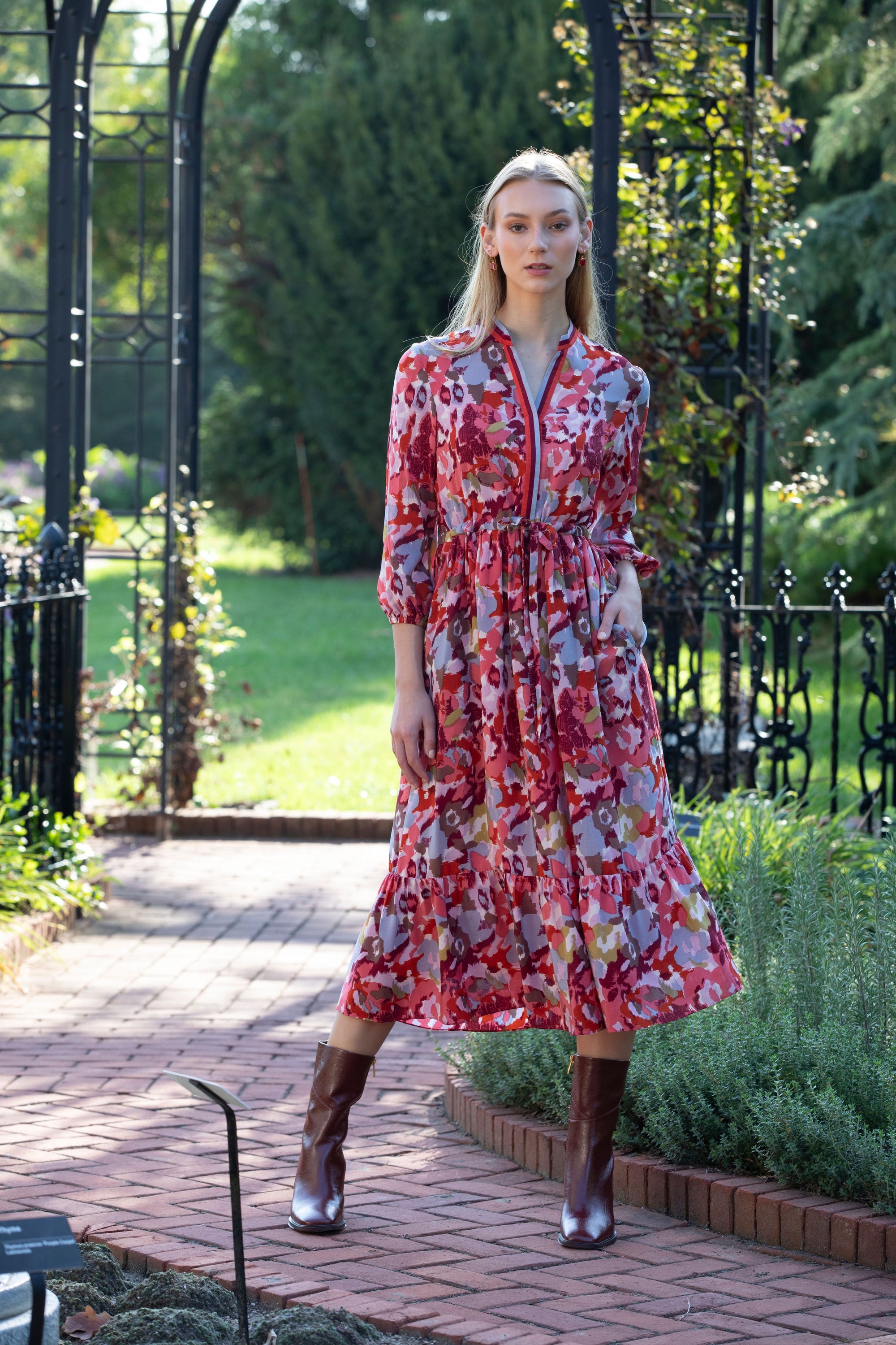 silk dress floral Bella Silk Dress, Twilight Gardenia Floral / XXS