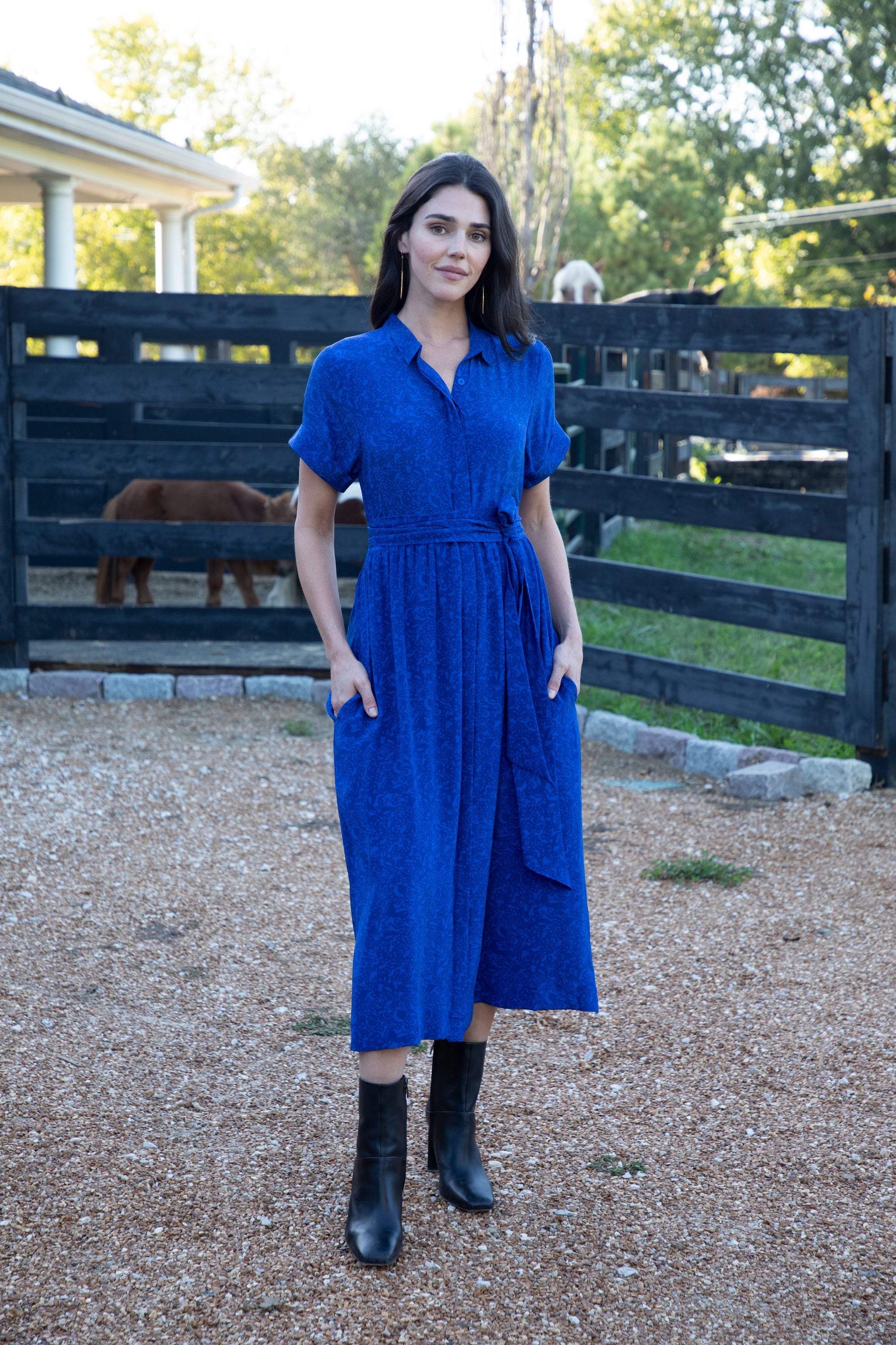 St. Germain Silk Midi Dress Amaretto Jules Floral / XS St. Germain Silk Midi Dress Amaretto Jules Floral / XS