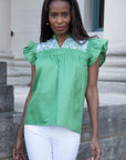 Talia Embroidered Cotton Blouse