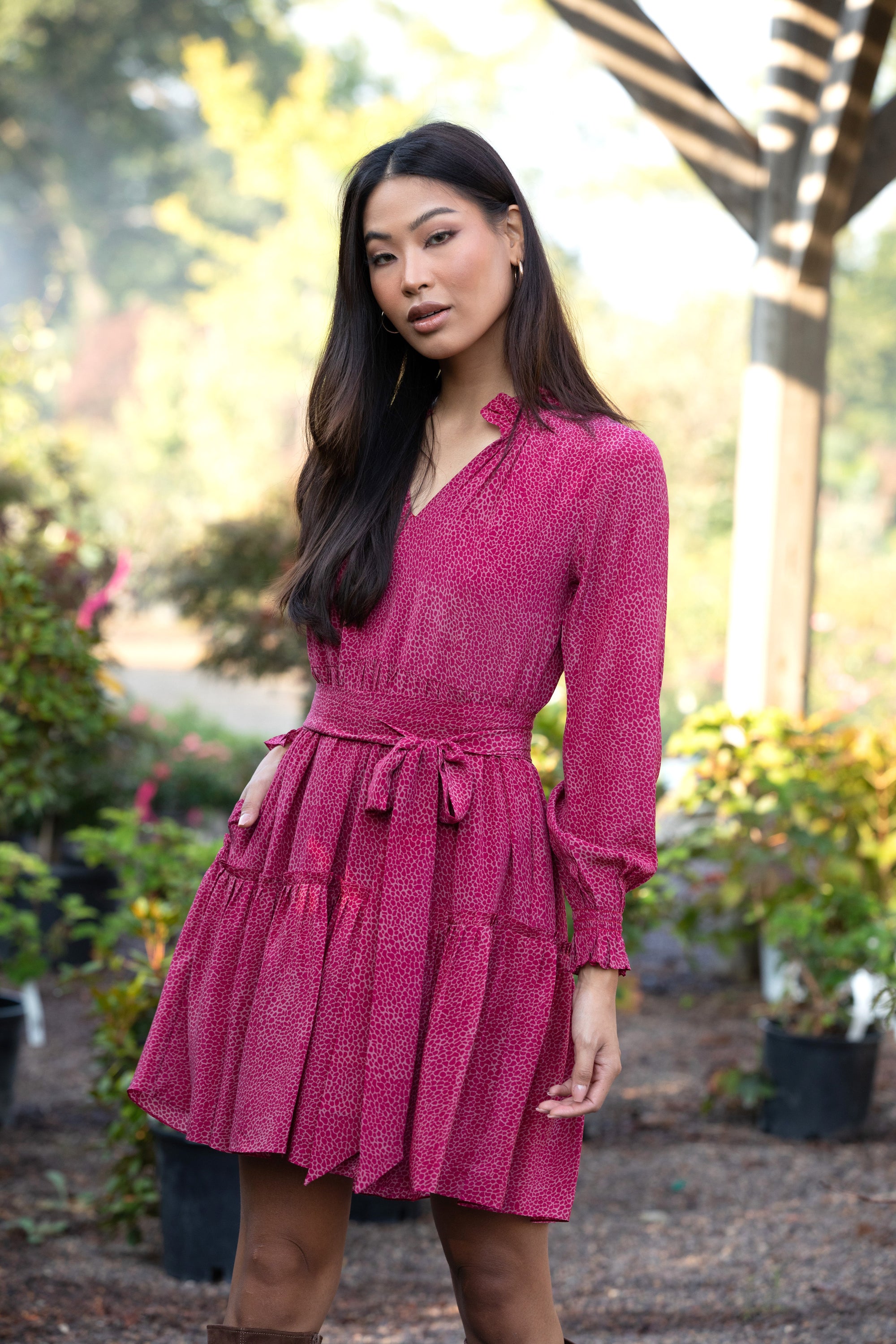 hot pink daphne dress DELFI - DAPHNE DRESS HOT PINK (Size Small and Extra Small)