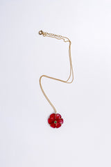 Pink Peony Necklace