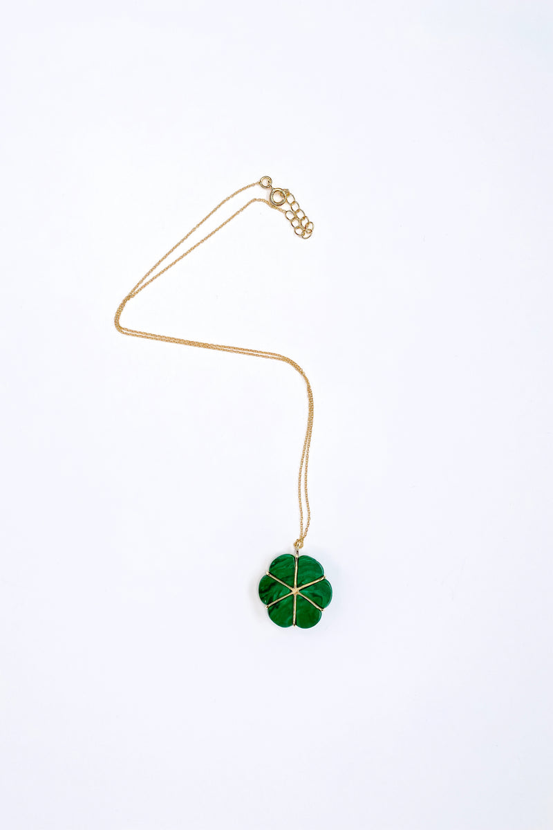 Malachite Peony Necklace