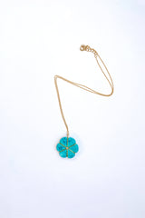 Turquoise Peony Necklace